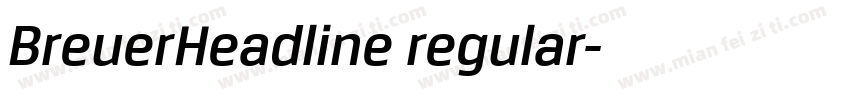BreuerHeadline regular字体转换
